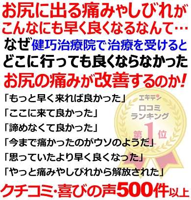 姫路市で梨状筋症候群の事ならクチコミ530件以上の実績ある健巧治療院にお任せください