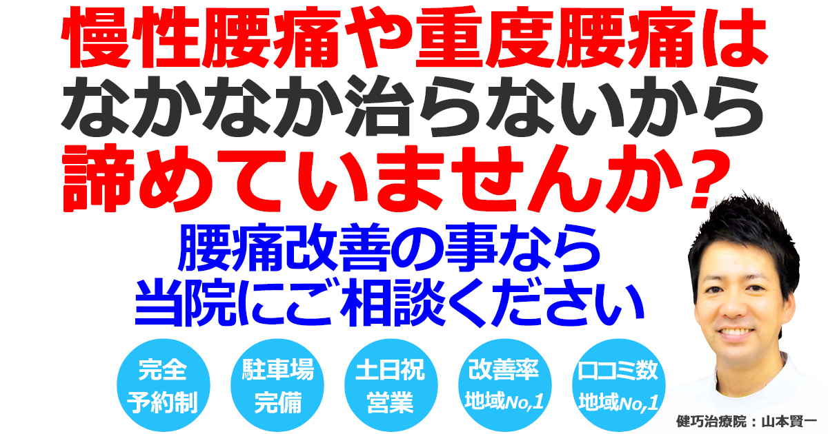 姫路市で腰痛の改善率No,1の整体院です。
